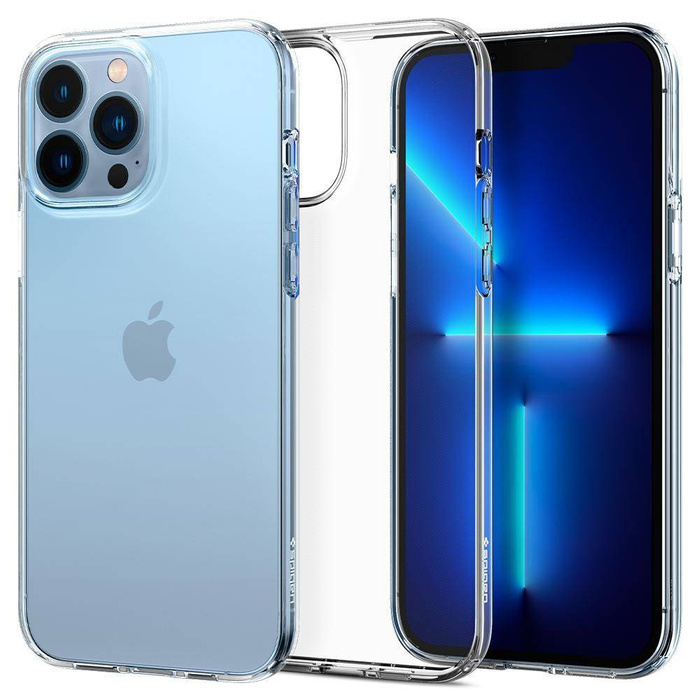 Etui Spigen iPhone 13 Pro Liquid Crystal Crystal Przezroczyste Clear Case + Szkło Hartowane Full Cover Spigen