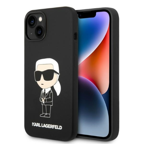 Etui Karl Lagerfeld iPhone 14 Plus 6,7" hardcase czarny/black Silicone Ikonik Magsafe