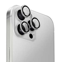 UNIQ Optix Aluminium Camera Lens Protector iPhone 16 Pro 6.3" / 16 Pro Max 6.9" sterling silver szkło na obiektyw aparatu z aplikatorem