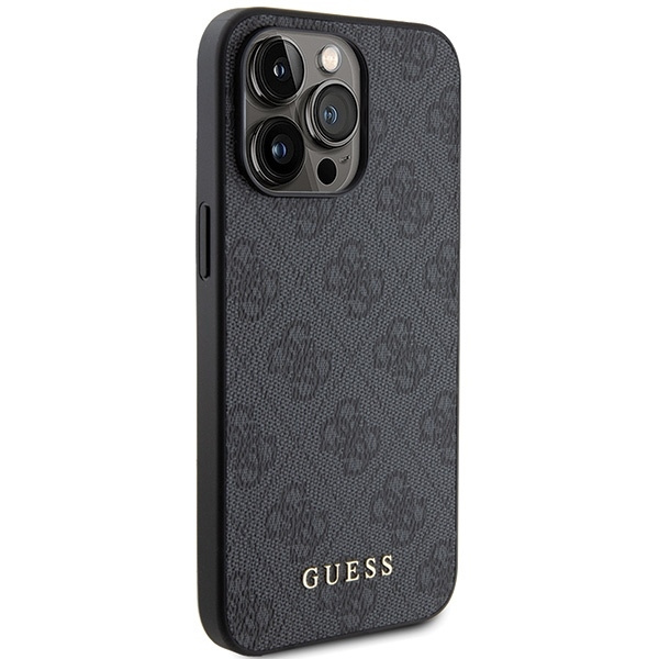 Etui Guess GUHCP15XG4GFGR iPhone 15 Pro Max 6.7" szary/grey hard case 4G Metal Gold Logo Case