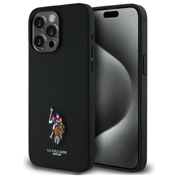 US Polo USHCP15XPEMK iPhone 15 Pro Max    6,7" czarny/black Embroidered DH Color