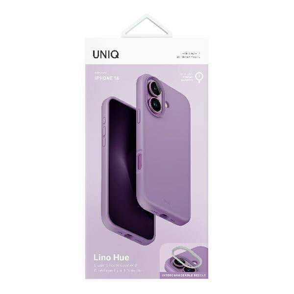 UNIQ etui Lino Hue iPhone 16 6.1" Magclick Charging różowy/grape pink