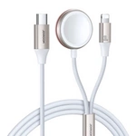 Joyroom 2 w 1 kabel lightning i ładowarka indukcyjna do Apple Watch 1.5m biały (S-IW011)