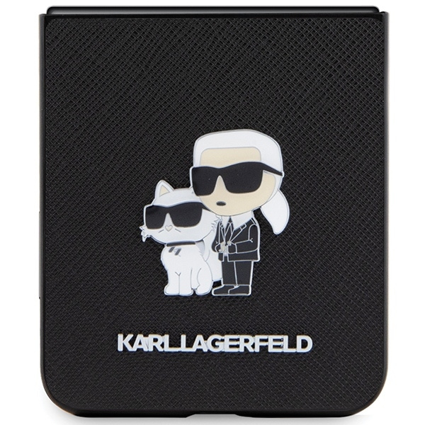 Etui Karl Lagerfeld KLHCZF5SAKCNPK Galaxy Z Flip 5 F731 hardcase czarny/black Saffiano Karl&Choupette Pin