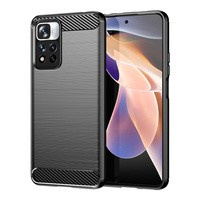 Carbon Case elastyczne etui pokrowiec Xiaomi Redmi Note 11 Pro+ 5G (China) / 11 Pro 5G (China) / Mi11i HyperCharge / Poco X4 NFC czarny