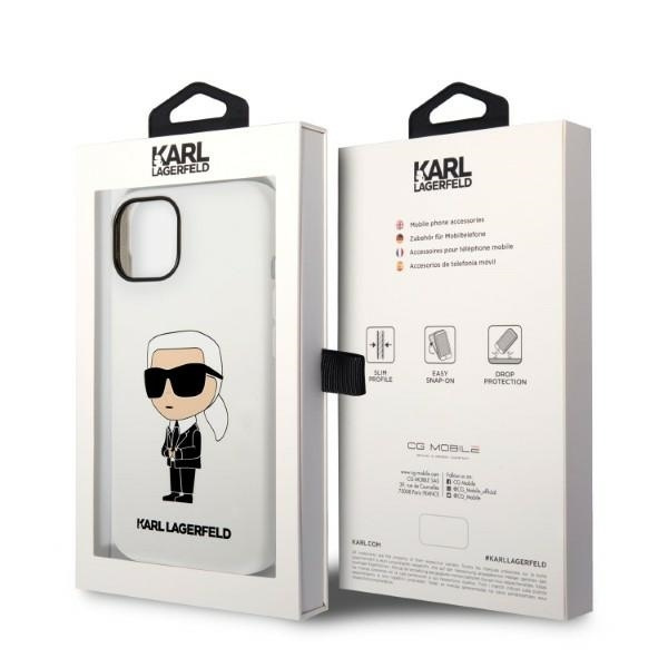 Etui Karl Lagerfeld Klhcp14ssnikbch Iphone 14 6,1" Hardcase Biały/white Silicone Ikonik Case