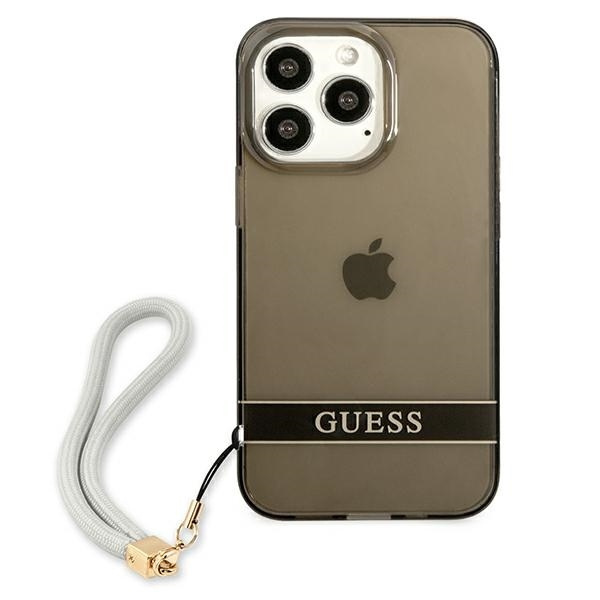 Etui GUESS Apple iPhone 13 13 Pro Translucent Stap Czarny Hardcase