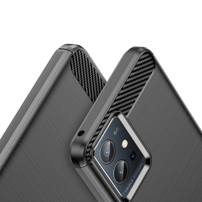 Carbon Case Vivo Y55 5G/Y75 5G/Y33S 5G/Vivo iQOO Z6/IQOO U5 Black