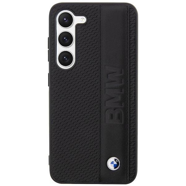 Etui BMW BMHCS23M22RDPK S23 Plus S916 czarny/black hardcase Leather Textured & Stripe