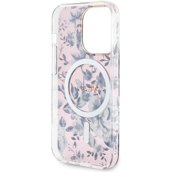 Etui Guess GUHMP14XHCFWSP iPhone 14 Pro Max 6.7" różowy/pink hardcase Flower MagSafe Case