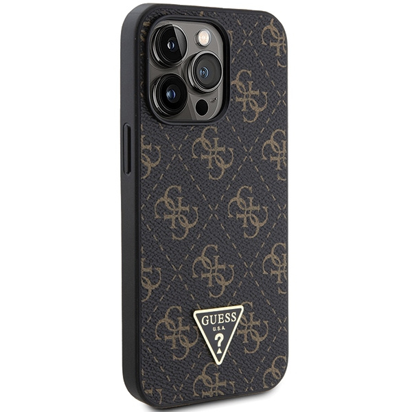 Etui Guess GUHCP15XPG4GPK iPhone 15 Pro Max 6.7" czarny/black hardcase 4G Triangle Metal Logo Case