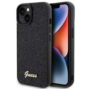 Etui Guess GUHCP15SPMSDGSK iPhone 15 6.1" czarny/black hardcase Disco Metal Script Case