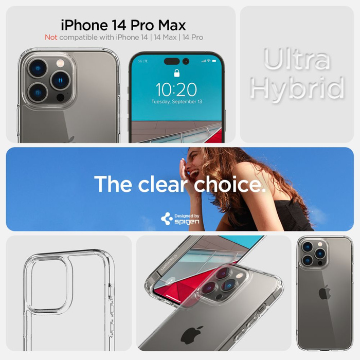 Etui Spigen Ultra Hybrid iPhone 14 Pro Max Crystal Clear