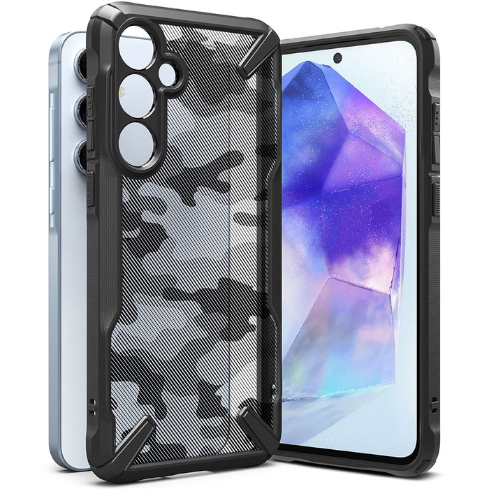 Etui Ringke Fusion X Samsung Galaxy A55 5g Camo Black Case