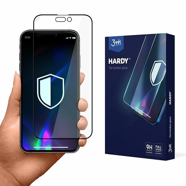 3MK Hardy iPhone 14 Plus / 13 Pro Max 6,7" utwardzone chemicznie szkło czarny/black