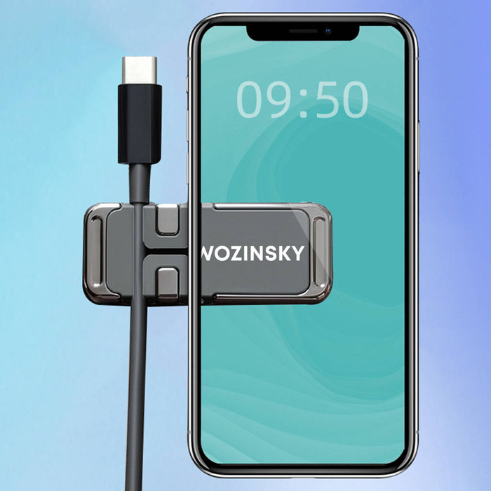 Wozinsky uchwyt na telefon magnetyczny z organizerem do kabli (WMCDO-B1)