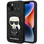 Etui KARL LAGERFELD Apple iPhone 14 Plus Glitter Flakes Ikonik Czarny Hardcase