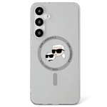 Etui Karl Lagerfeld Button Karl &         Choupette Heads Printed Logo MagSafe do Samsung Galaxy S25+ czarny