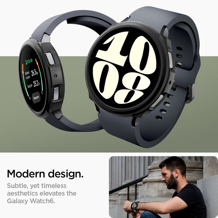 Etui Spigen Liquid Air Samsung Galaxy Watch 6 (44 MM) Matte Black Case