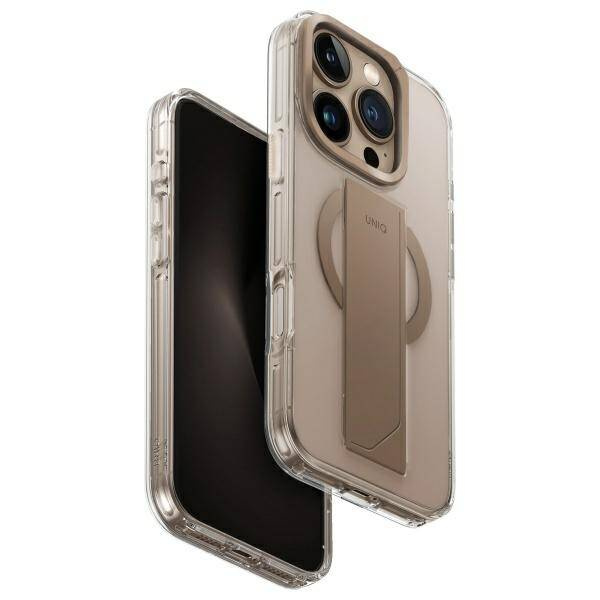 Etui UNIQ Heldro Max iPhone 16 Pro 6.3" Magclick Charging złoty/taupe gold