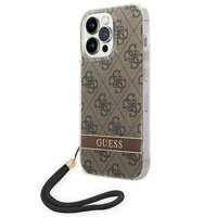 Etui GUESS Apple iPhone 14 Pro 4G Print Strap Brązowy Hardcase