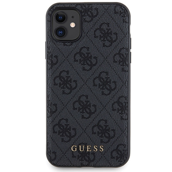 Zestaw Guess GUBPM5N614GEMGK iPhone 11 6.1" hardcase + Powerbank 5000mAh MagSafe czarny/black 4G Metal Logo