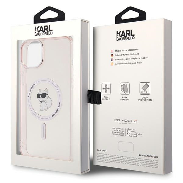 Etui Karl Lagerfeld KLHMP15MHFCCNOP iPhone 15 Plus 6.7" różowy/pink hardcase IML Choupette MagSafe Case