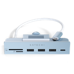 Satechi USB-C Clamp Hub for 24" iMac - Hub do iMac M1 2021 24" oraz 27" Studio Display 2022 USB-C (USB-C, 3x USB-A, czytnik kart micro/SD) (blue)