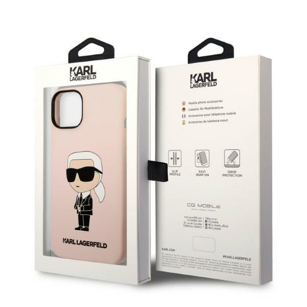 Etui Karl Lagerfeld Klhcp14msnikbcp Iphone 14 Plus 6,7" Hardcase Różowy/pink Silicone Ikonik Case