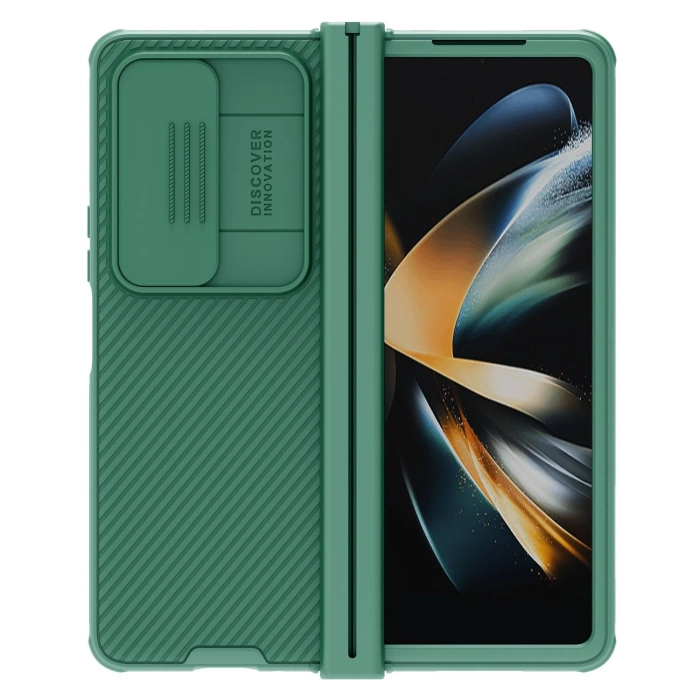 Nillkin CamShield Pro Case (simple) etui Samsung Galaxy Z Fold 4 pokrowiec z osłoną na aparat ciemnozielone