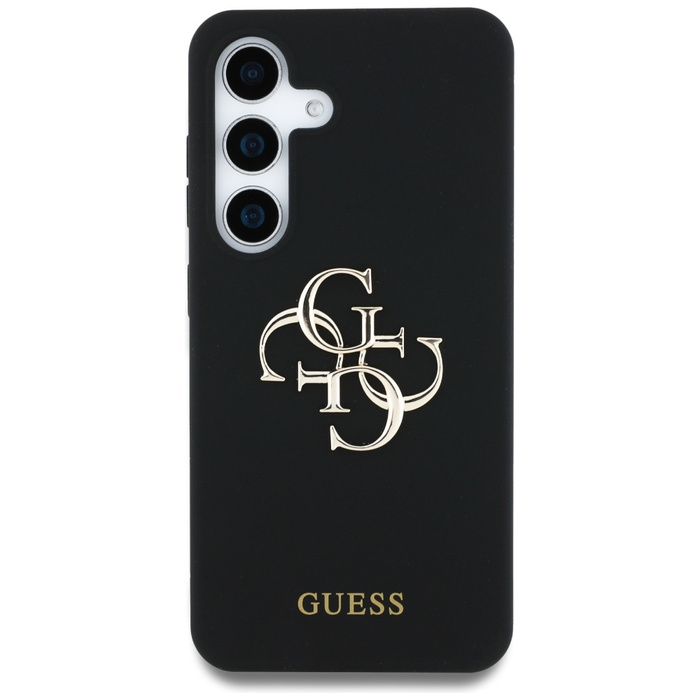 Etui Guess Silicone Big 4G Logo Bottom    Script Samsung Galaxy S25 czarny