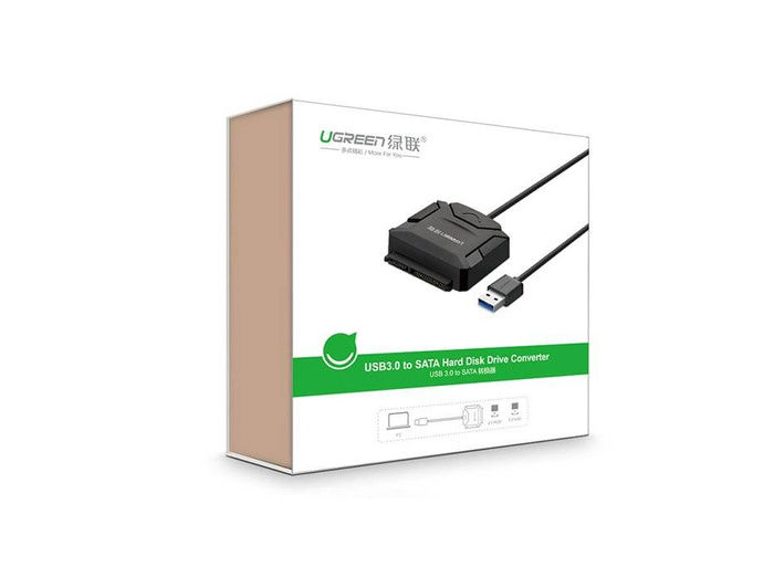 Ugreen adapter przejściówka dysku HDD SSD USB 3.0 - SATA czarny (20611)