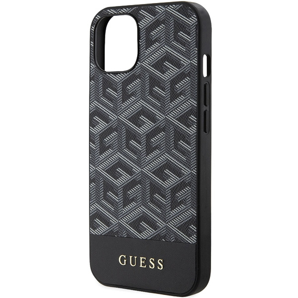 Etui Guess GUHMP15SHGCFSEK iPhone 15 / 14 / 13 6.1" czarny/black hardcase GCube Stripes MagSafe Case