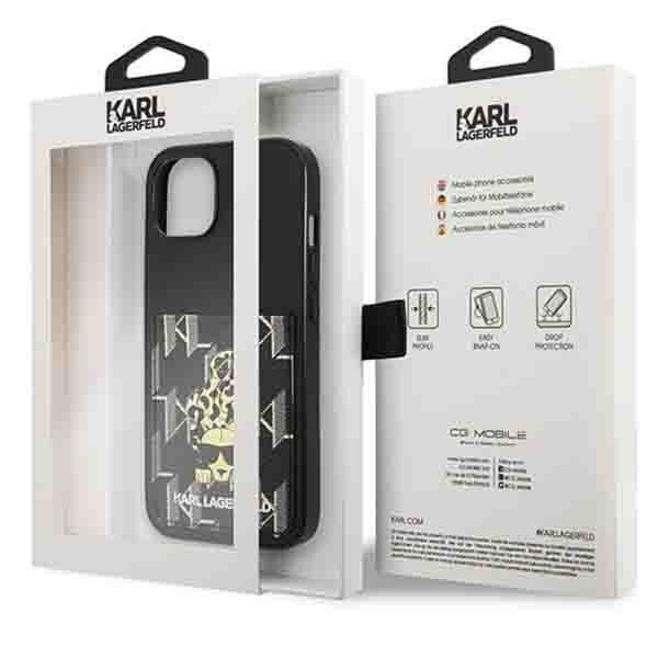 Etui KARL LAGERFELD Apple iPhone 13 Karlimals Cardslot Czarny Hardcase