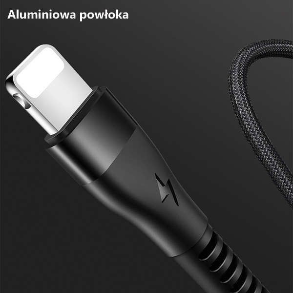 Kabel Pleciony USAMS Lightning 2A Fast Charging 1,2m Różowy