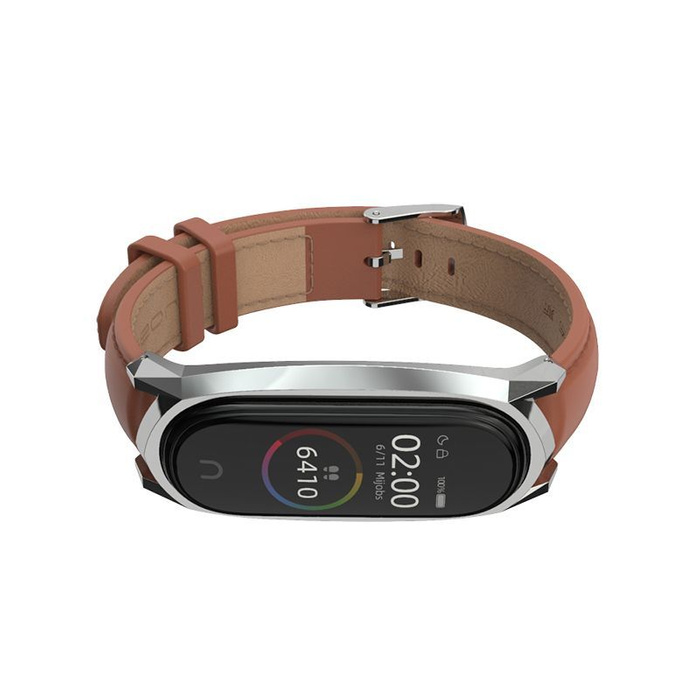 Pasek TECH-PROTECT Herms Xiaomi Mi Band 5 Brown Brązowy