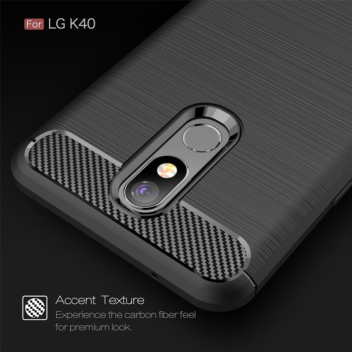 Etui LG K40 Carbon Silikon Pokrowiec