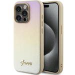 Etui Guess GUHCP15XPSAIRSD iPhone 15 Pro Max 6.7" złoty/gold hardcase Saffiano Iridescent Script Case