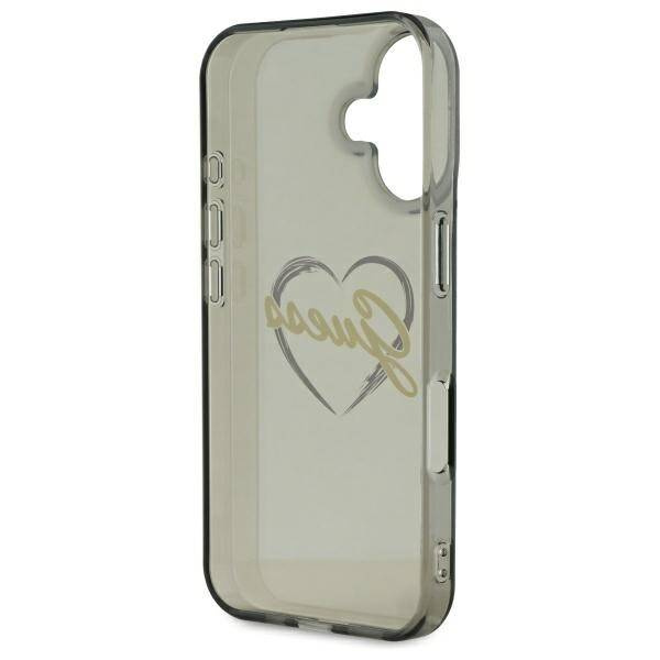 Etui Guess iPhone 16 6.1" czarny/black hardcase IML Heart