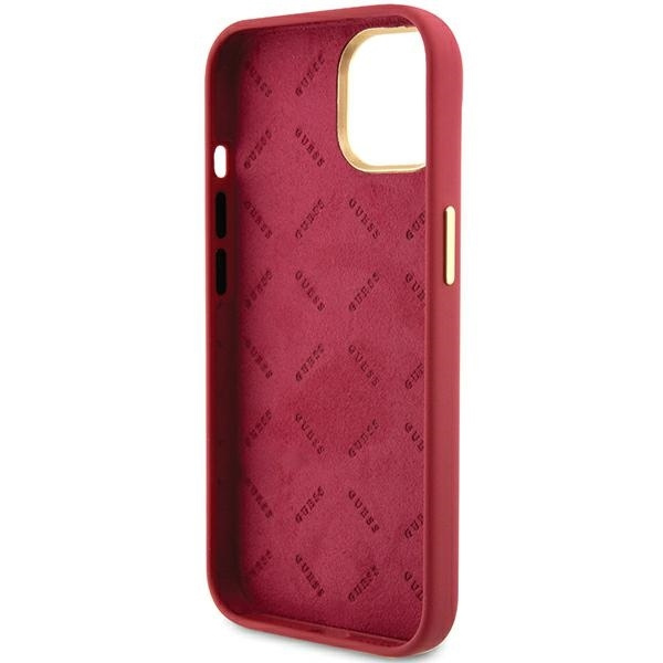 Etui Guess GUHCP15SSMBSLM iPhone 15 6.1" magenta hardcase Silicone Script Metal Logo & Frame Case