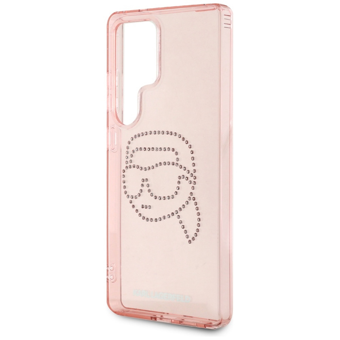 Etui Karl Lagerfeld Rhinestones K. Head   Logo do Samsung Galaxy S25 Ultra różowy