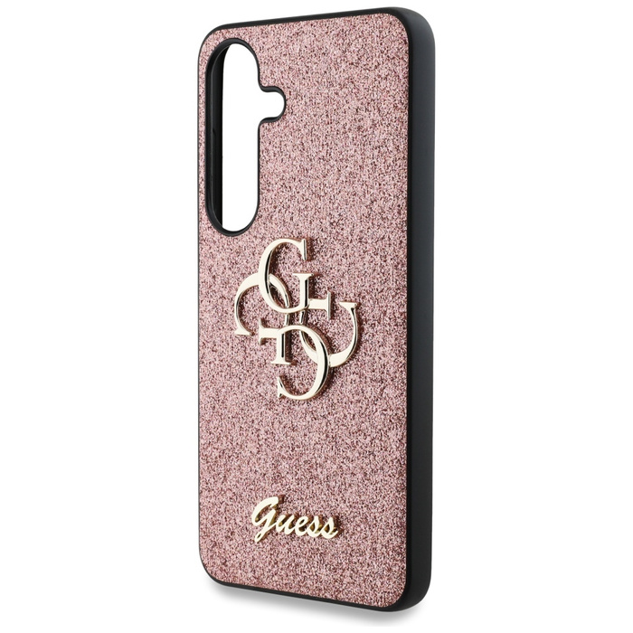 Etui Guess Fixed Glitter Big 4G Metal     Logo do Samsung Galaxy S25+ różowy