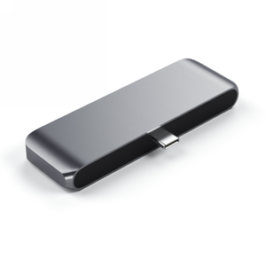 Satechi Aluminium Mobile Pro Hub - Hub do urządzeń mobilnych USB-C (USB-C 60W, 4K HDMI, USB-A 3.0, jack port) (space gray)