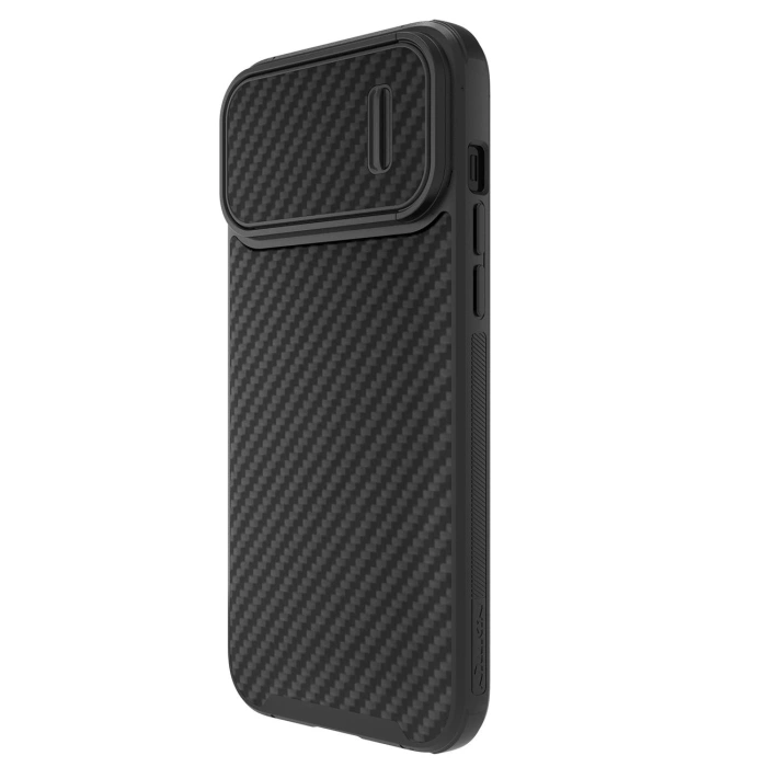 Nillkin Synthetic Fiber S Case etui iPhone 14 Pro Max z osłoną na aparat czarny