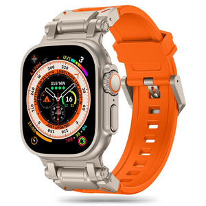 Pasek Tech-protect Delta Pro Apple Watch 4 / 5 / 6 / 7 / 8 / 9 / Se / Ultra 1 / 2 (42 / 44 / 45 / 49 Mm) Orange/titanium