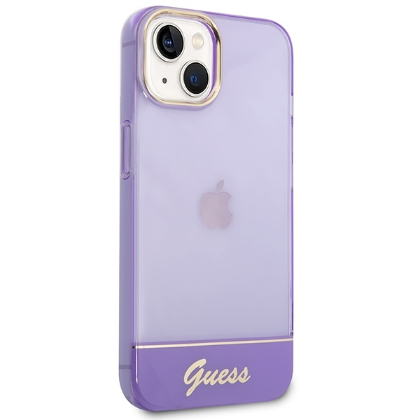 Etui GUESS Apple iPhone 14 Plus Translucent Fioletowy Hardcase