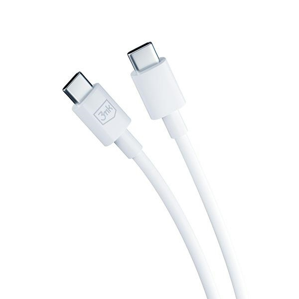 3MK Hyper Charger PD 45W ład. sieć. biała/white + 2x USB-C Cables