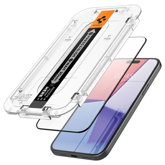 Szkło Hartowane Spigen Glas.tr ”ez Fit” Fc 2-pack iPhone 15 Black