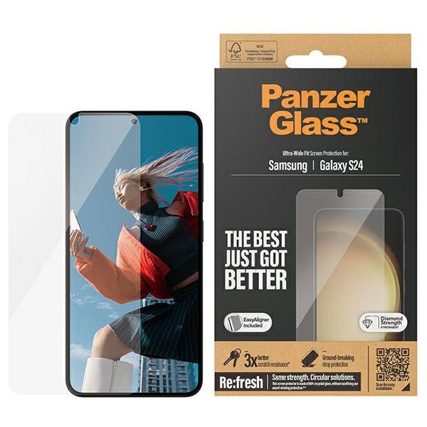 PanzerGlass Ultra-Wide Fit Sam S24 S921 Screen Protection 7350 z aplikatorem