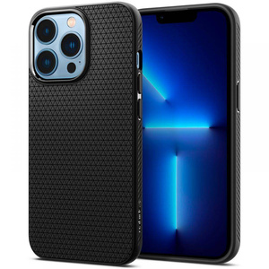 Etui Spigen iPhone 13 Pro Max Liquid Air Matte Black Case + Szkło Hartowane Spigen Full Cover